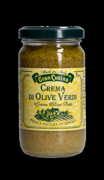 Crema di Olive Verdi / grüne Olivencreme 180g Glas, GRAN CUCINA