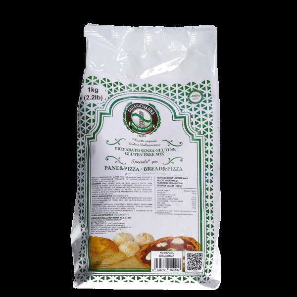 Mehl Mix Brot und Pizza glutenfrei 1kg , MOLINO DALLAGIOVANNA